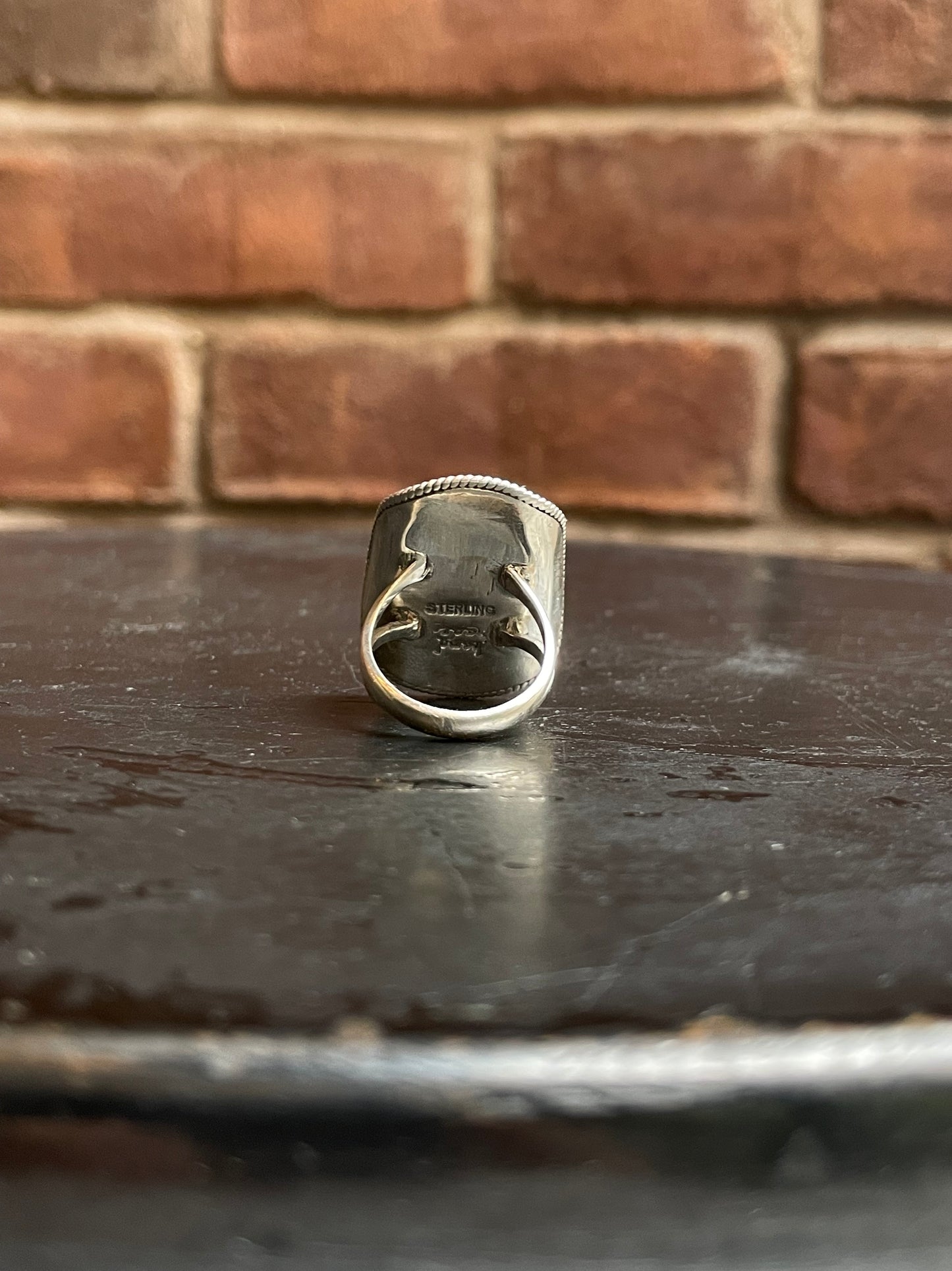 Turquoise Cowboy Hat Ring | Sterling Silver Size 7 E215