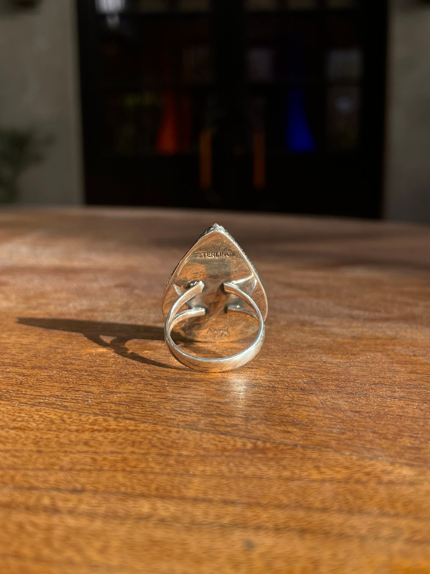 White Buffalo Ring | Sterling Silver 925 | Size 8 C802