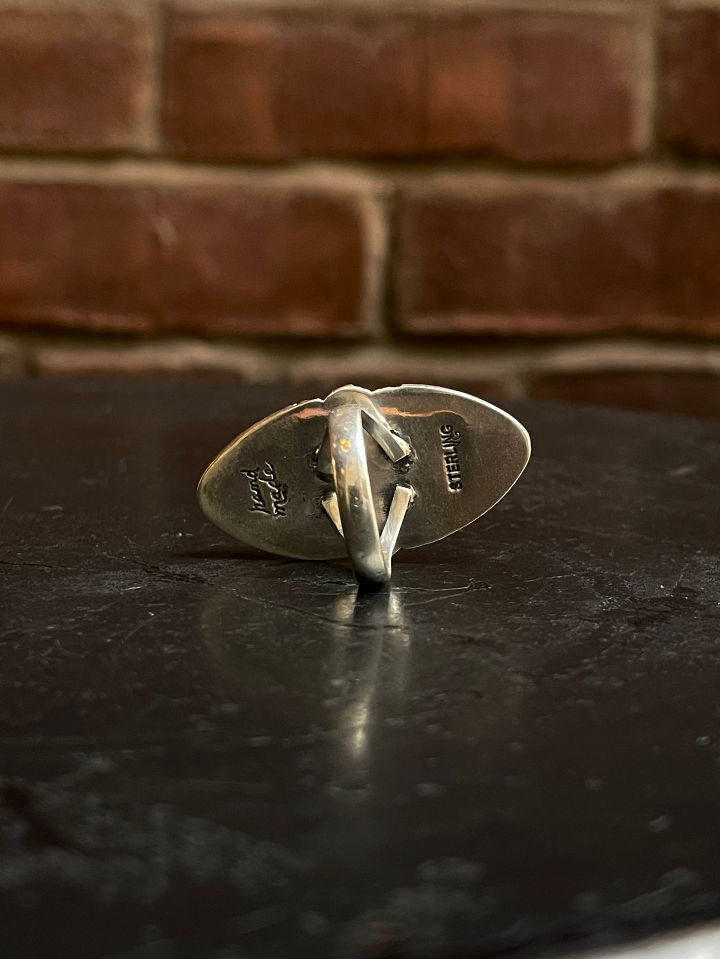 Kingman Turquoise Teardrop Ring | Sterling Silver | Size 6 G307