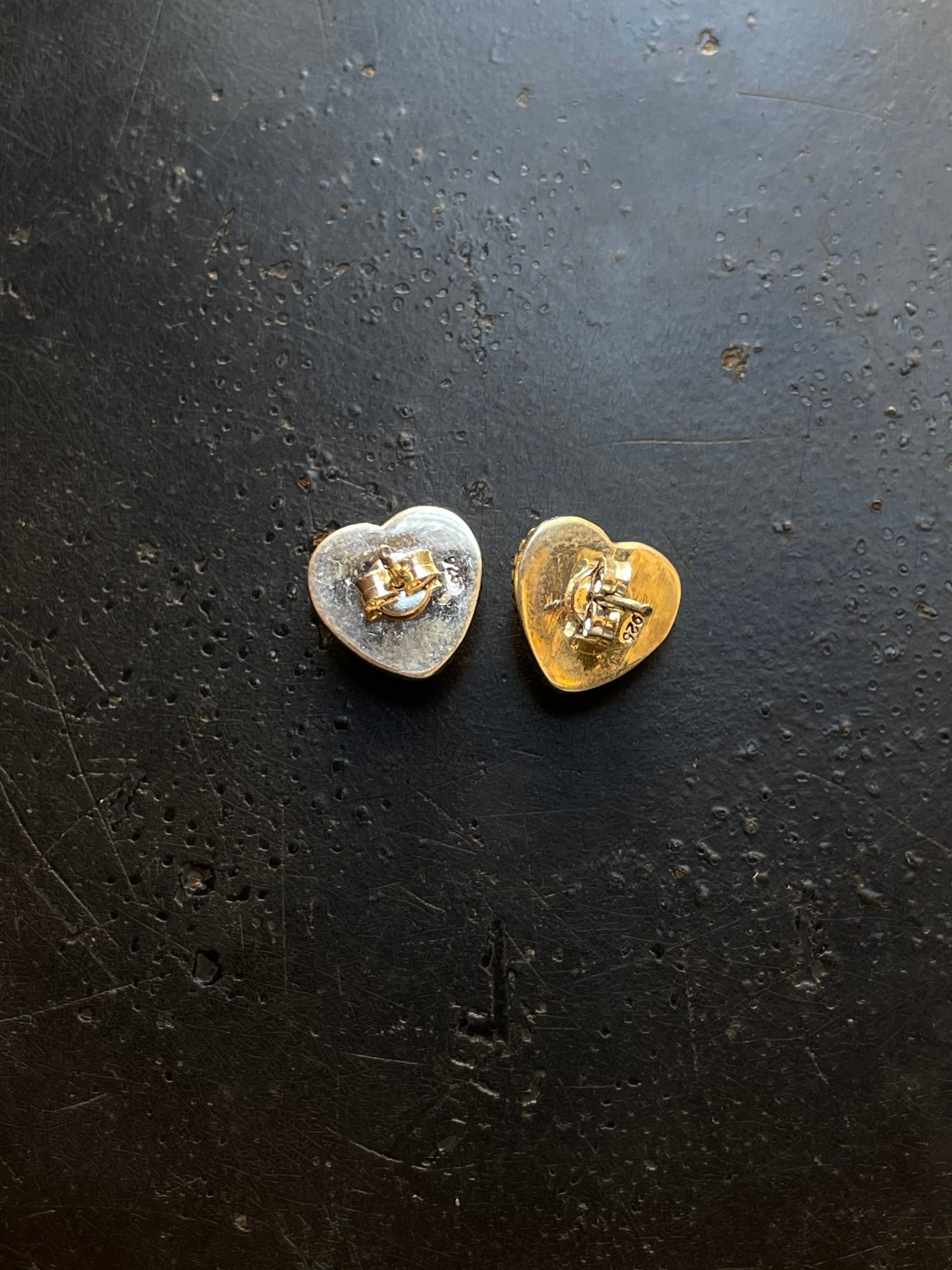 Kingman Turquoise Heart Stud Earrings | 925 Sterling Silver G668