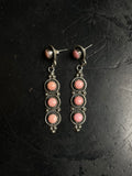 Pink Conch Drop Stud Earrings | 925 Sterling Silver C970