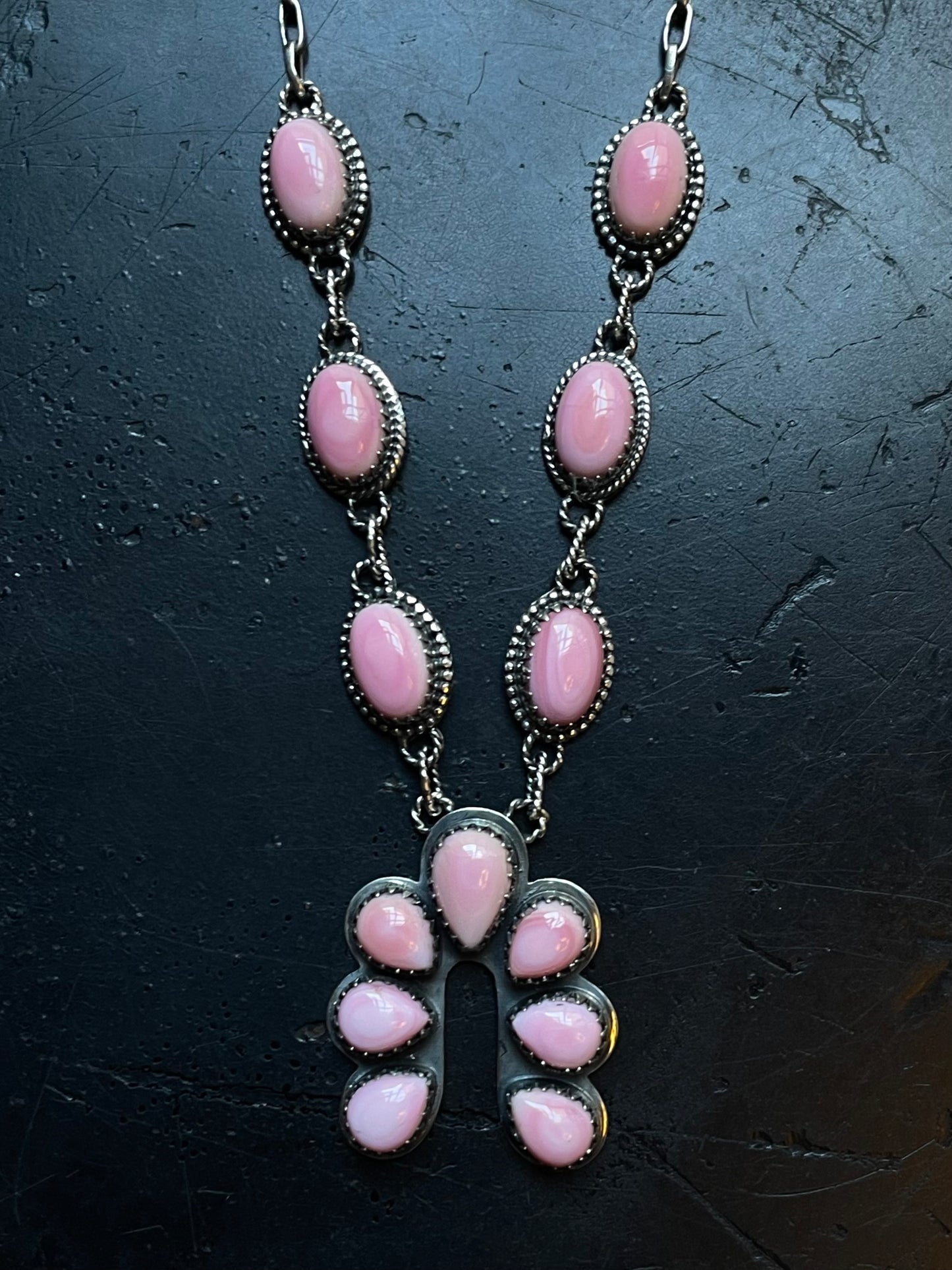 Pink Conch Naja Necklace | 925 Sterling Silver E347