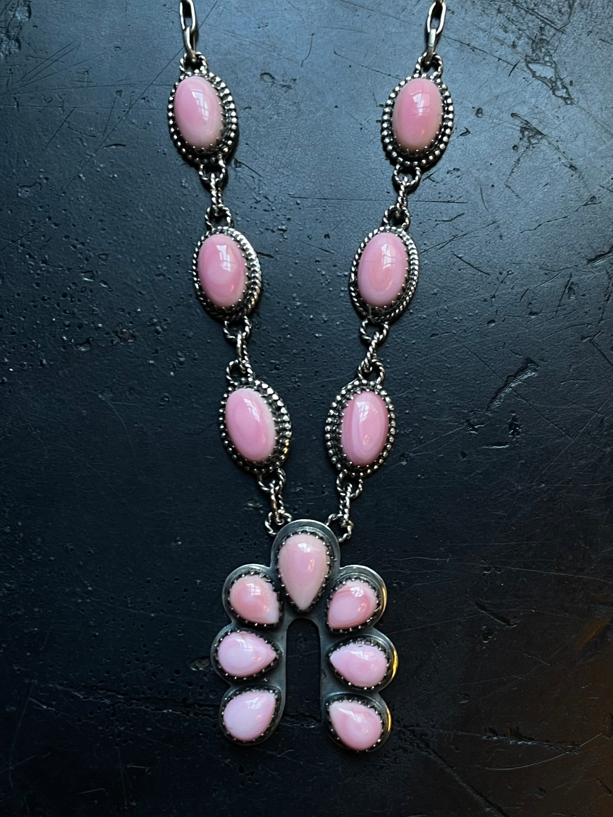 Pink Conch Naja Necklace | 925 Sterling Silver E347