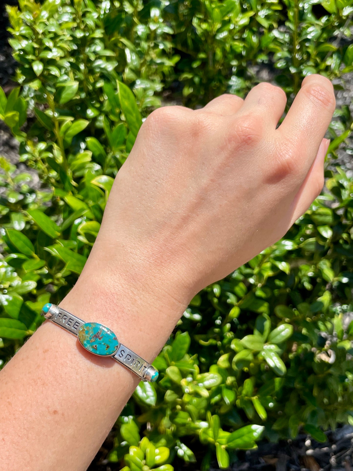 Kingman Turquoise Cuff Bracelet | 925 Sterling Silver D155