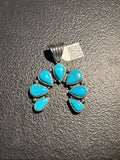 Kingman Turquoise Naja Pendant | Sterling Silver | A673