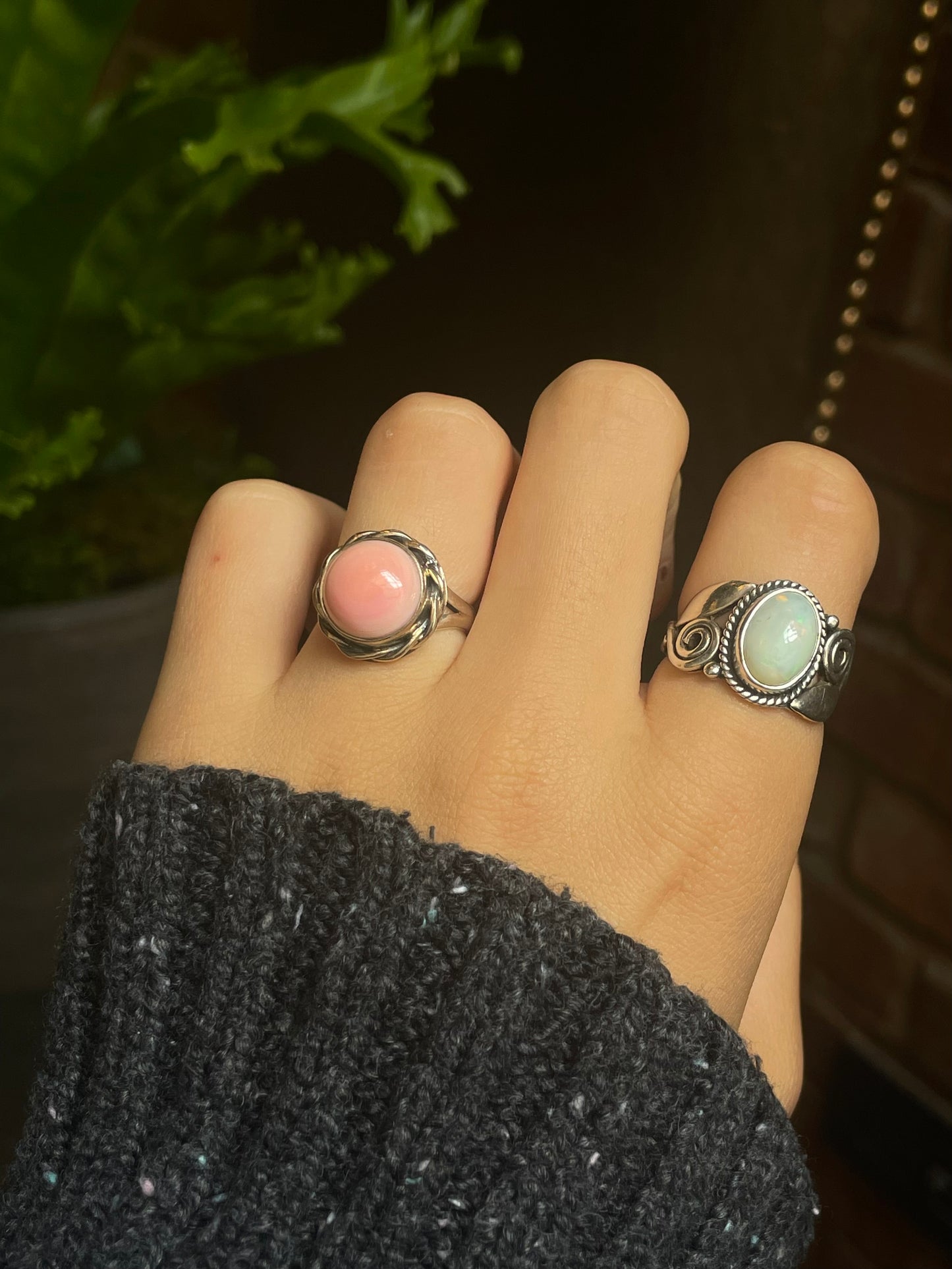 Pink Conch Ring Size 6 | 925 Sterling Silver G127