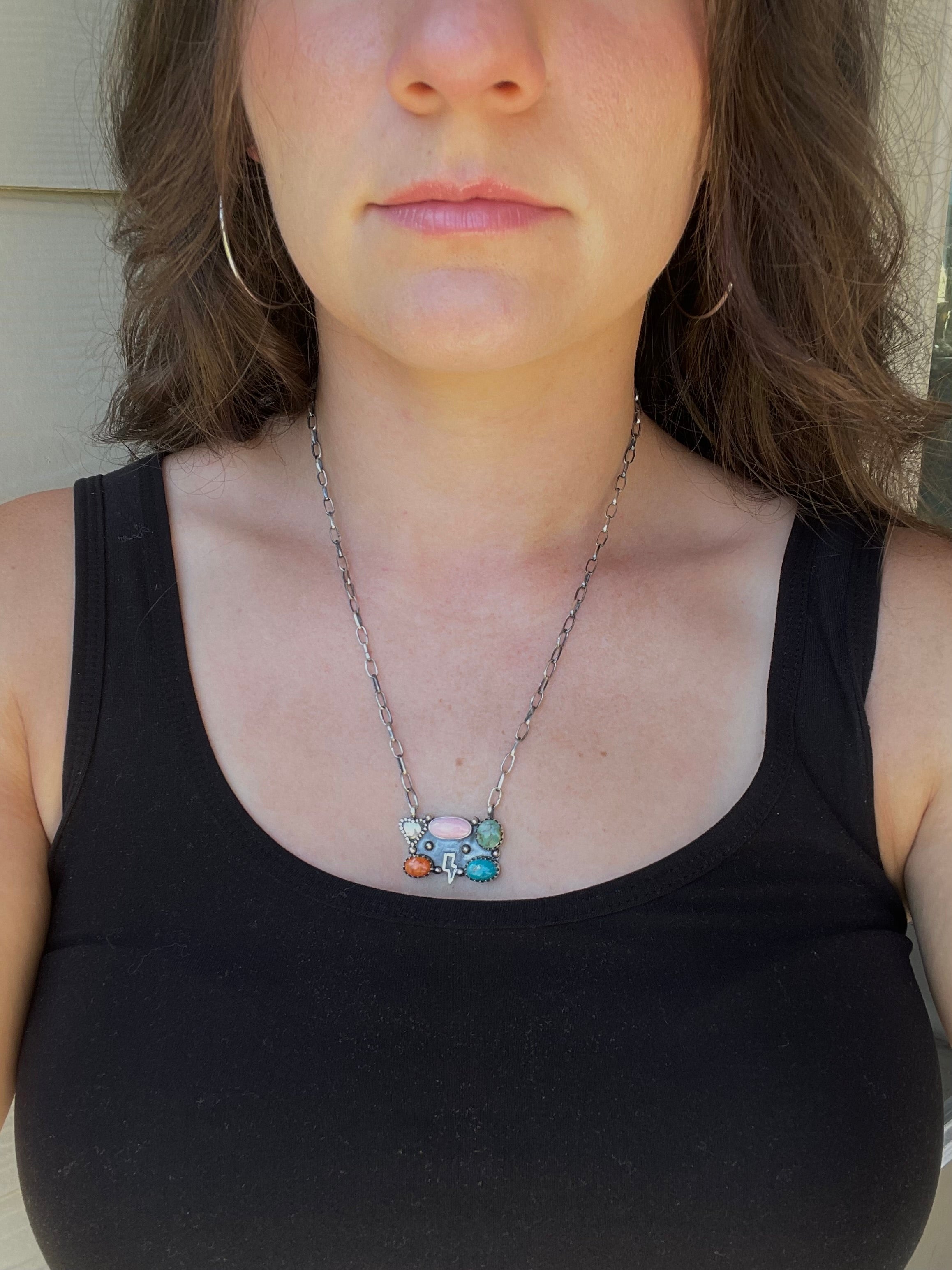 Multi-Stone Butterfly Necklace | 925 Sterling Silver D216