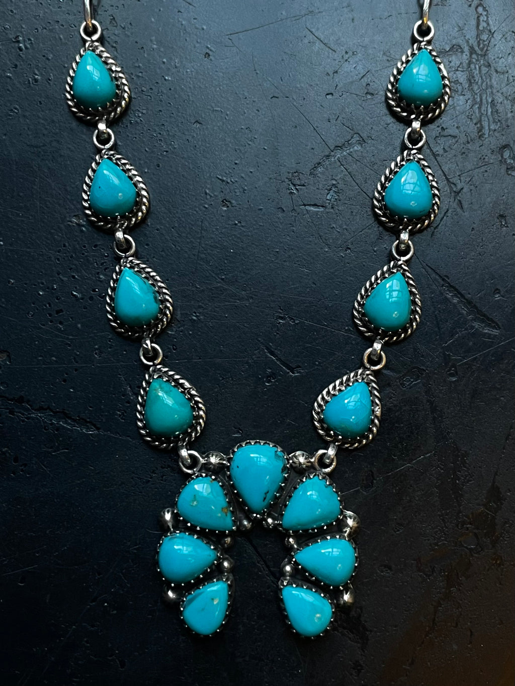 Kingman Turquoise Naja Necklace | 925 Sterling Silver E608