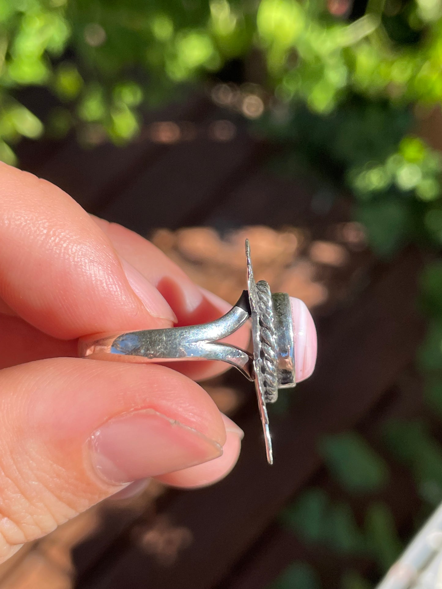 Pink Conch Turtle Ring | 925 Sterling Silver | Size 9 Y96