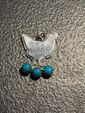 Kingman Turquoise Chicken Pendant | Sterling Silver | A723