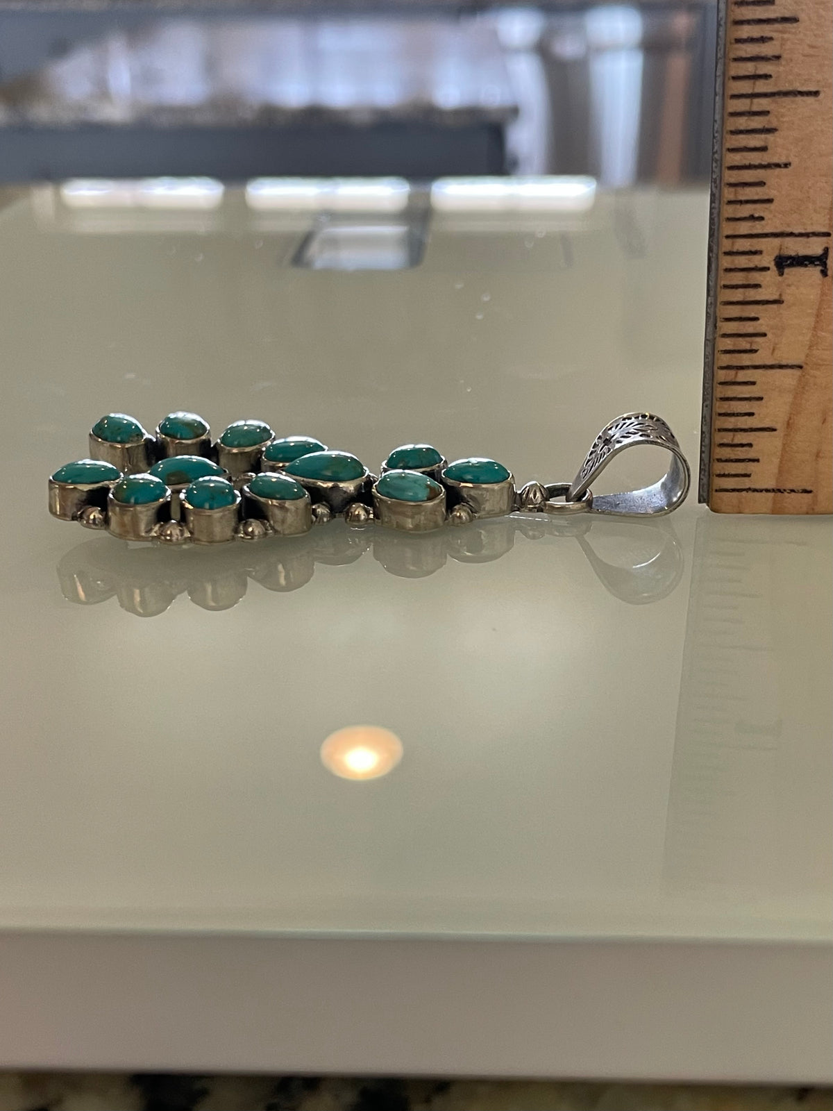 Turquoise Cluster Pendant | 925 Sterling Silver G686