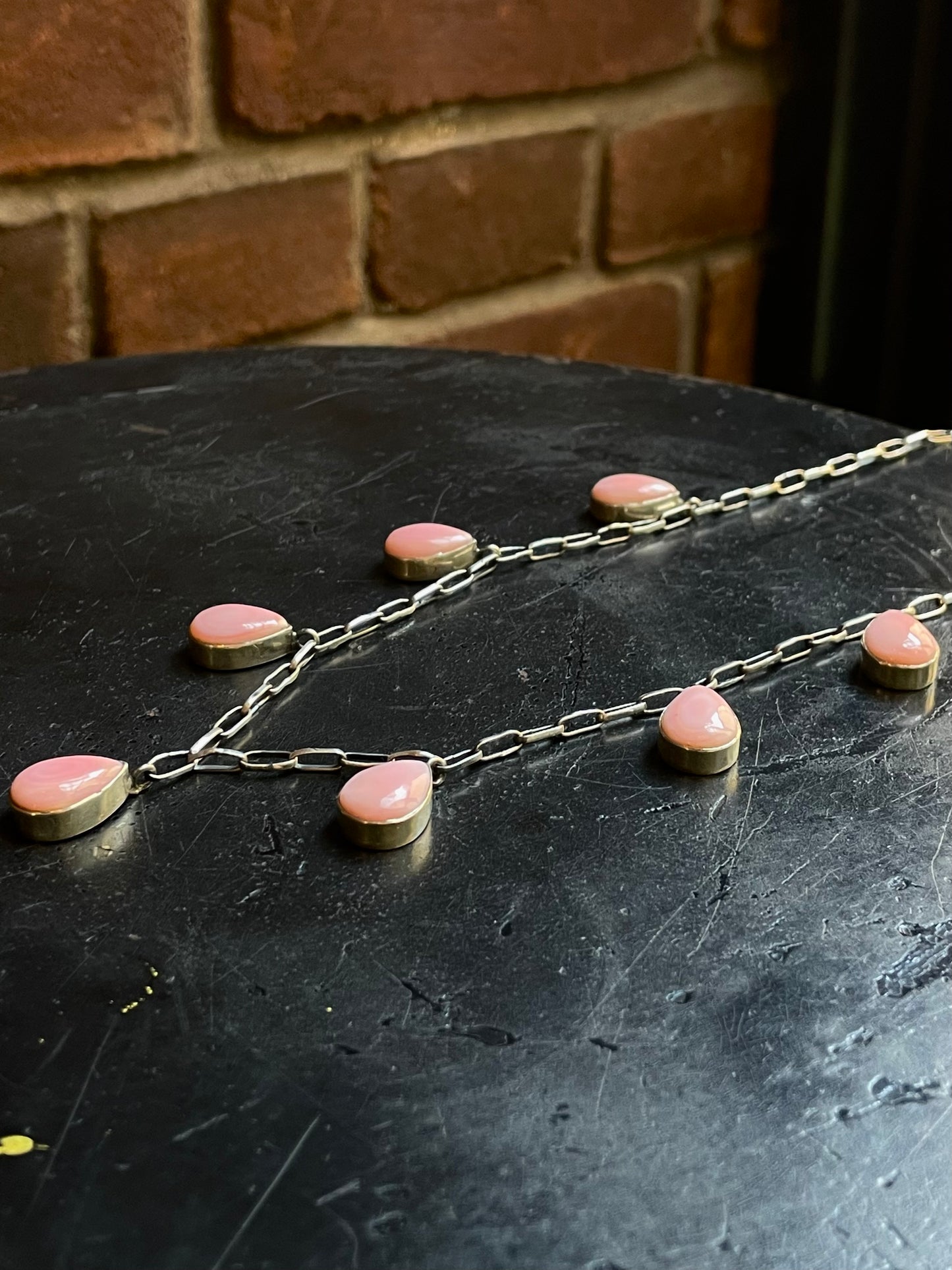 Pink Conch Necklace | 925 Sterling Silver E983