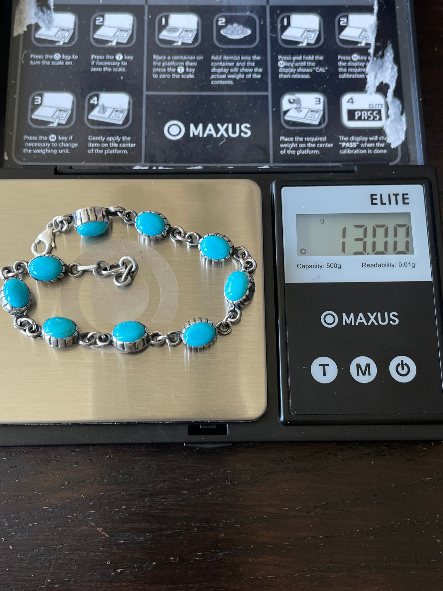 Kingman Turquoise Link Bracelet | Sterling Silver E838