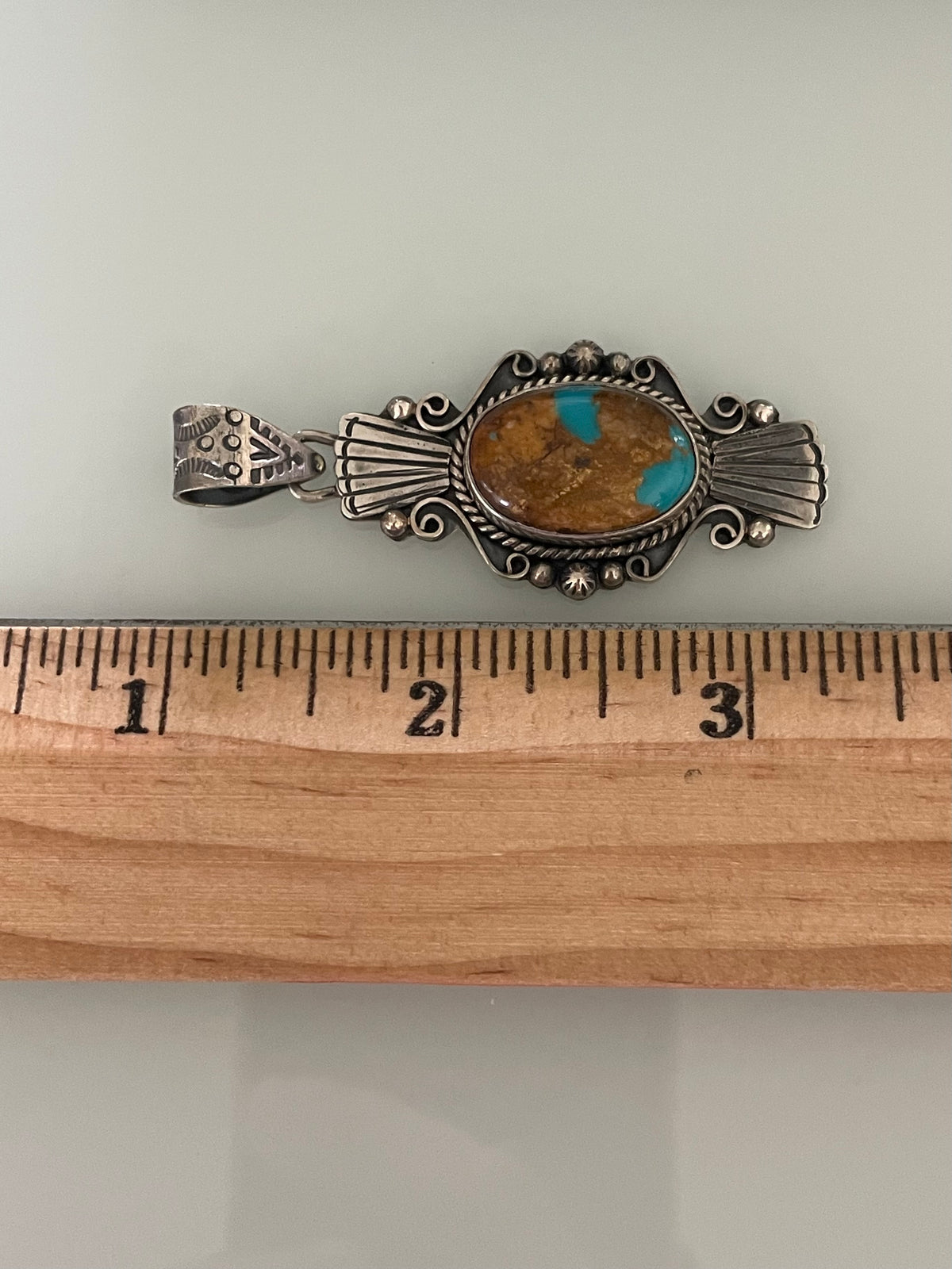 Turquoise Matrix Pendant | 925 Sterling Silver G684