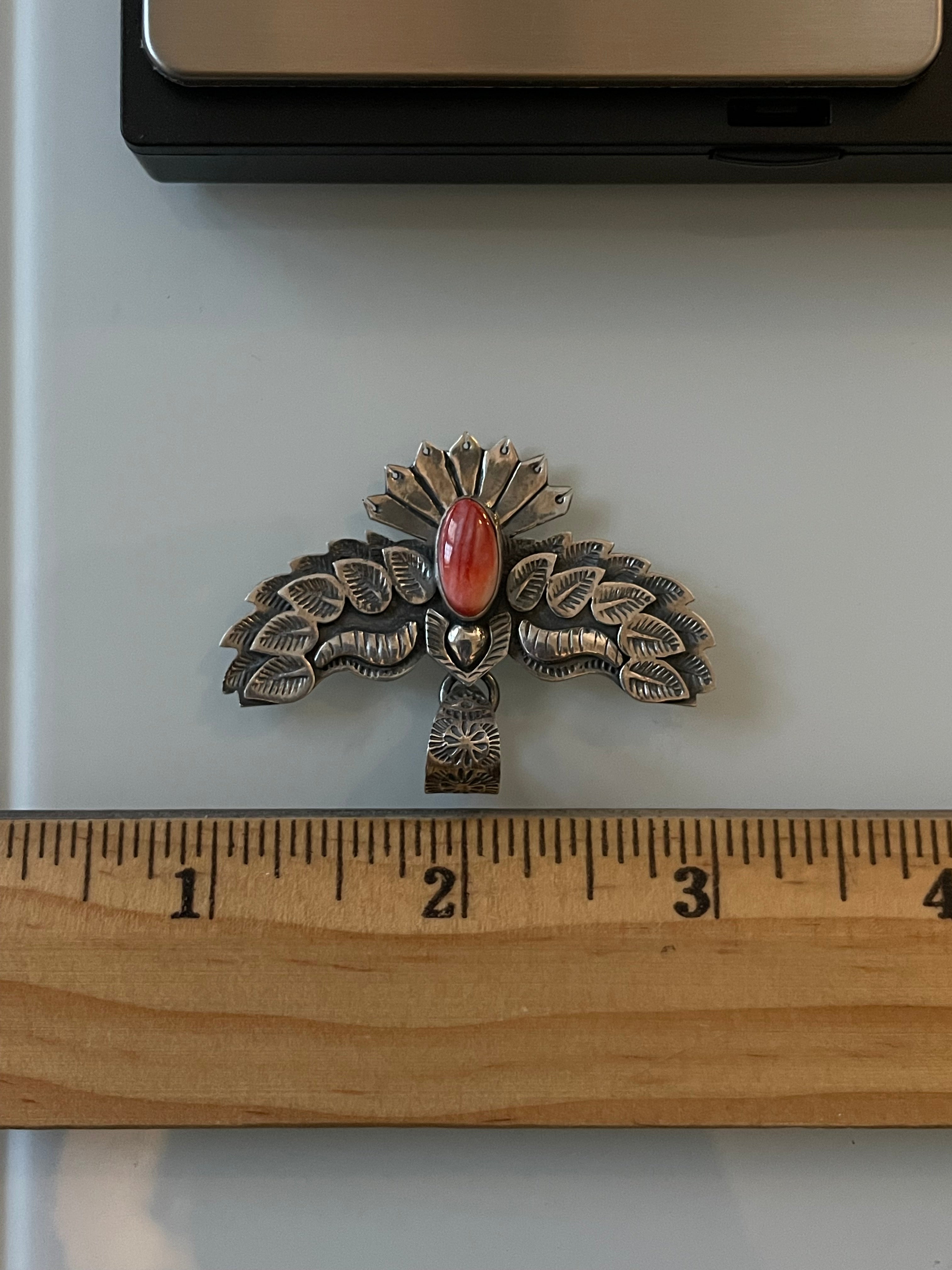 Spiny Oyster Thunderbird Pendant | 925 Sterling Silver E532