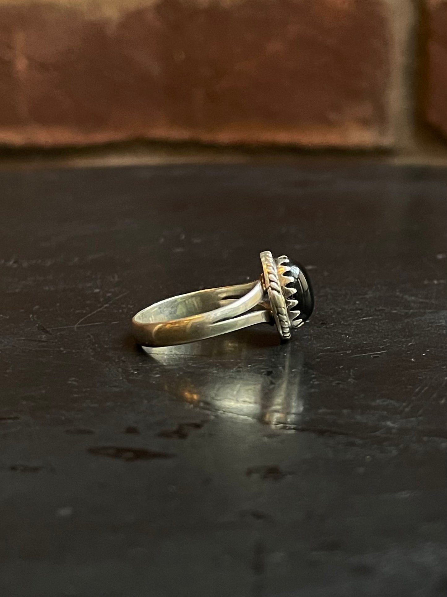 Black Onyx Ring | Sterling Silver | Size 7 G330