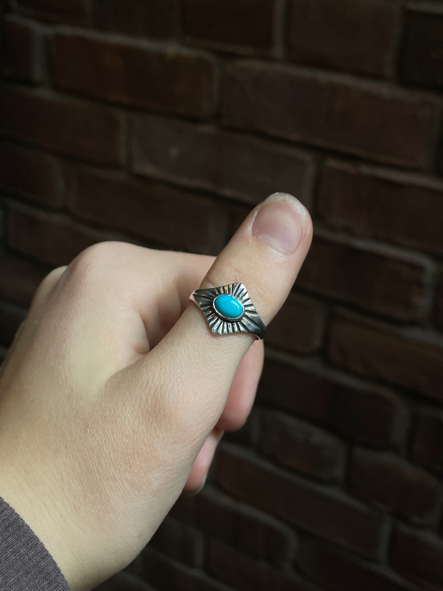 Kingman Turquoise Ring Size 9.75 | 925 Sterling Silver Southwest E141