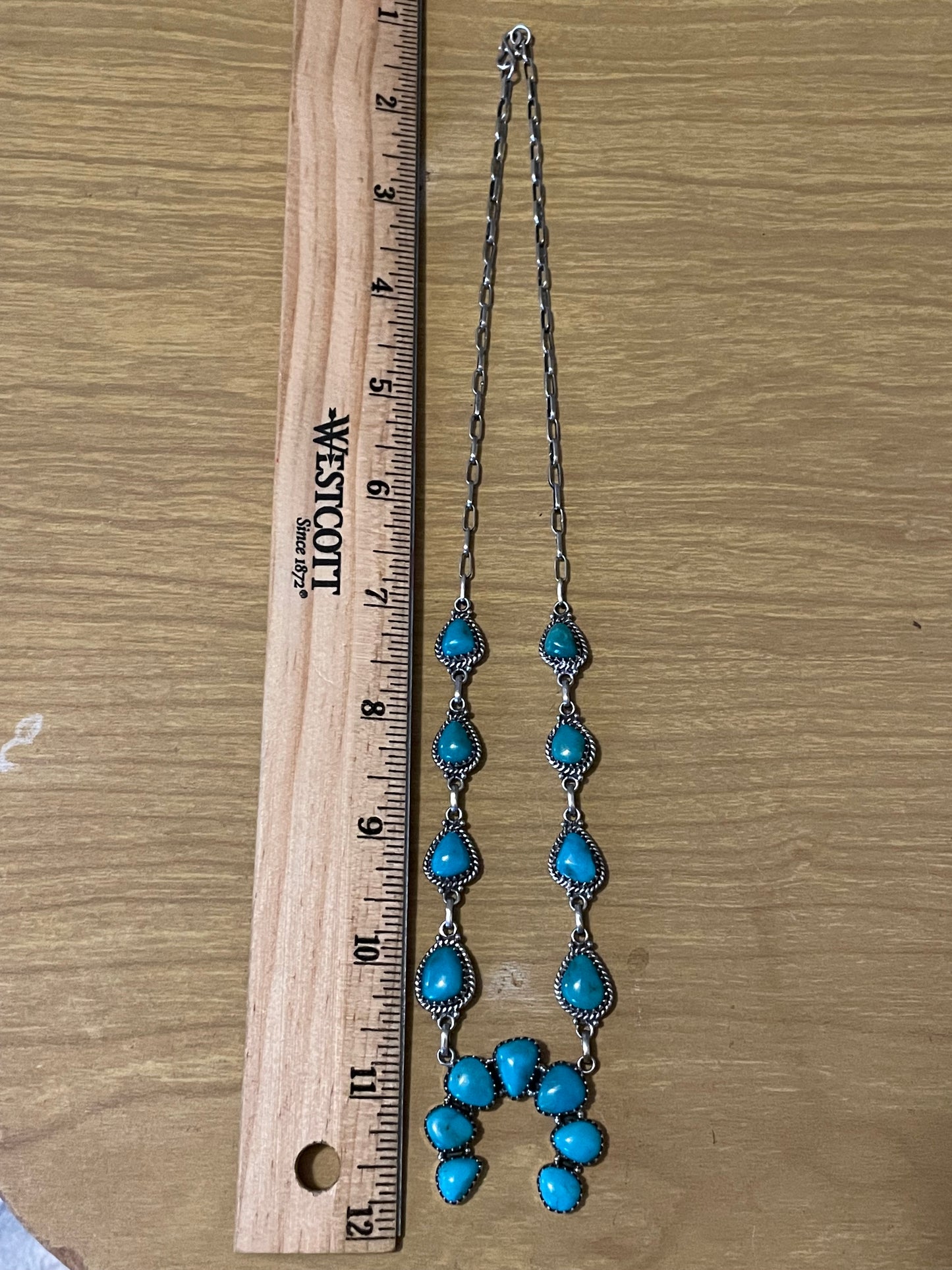 Kingman Turquoise Naja Necklace | 925 Sterling Silver G394