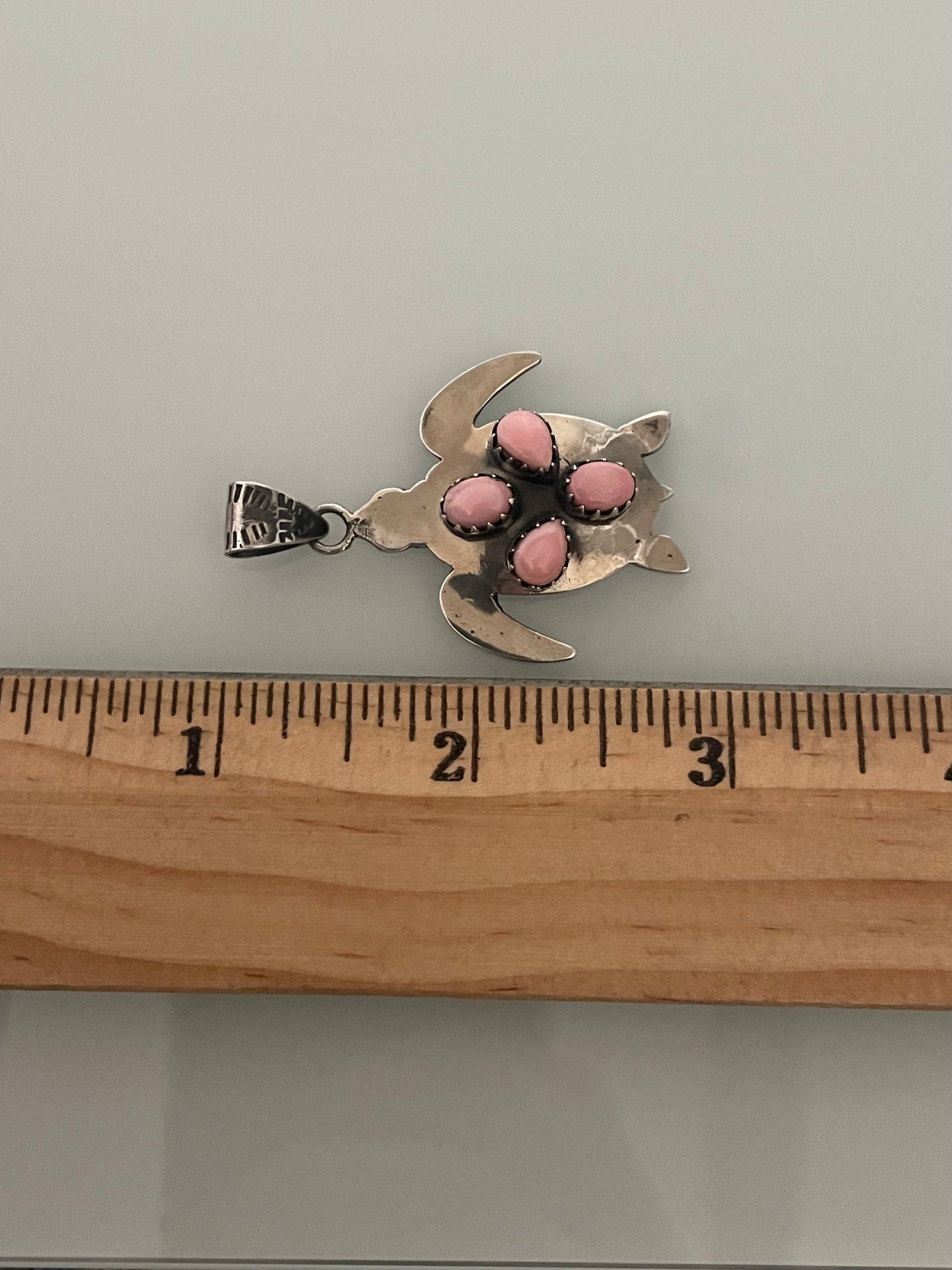 Pink Conch Turtle Pendant | 925 Sterling Silver C994