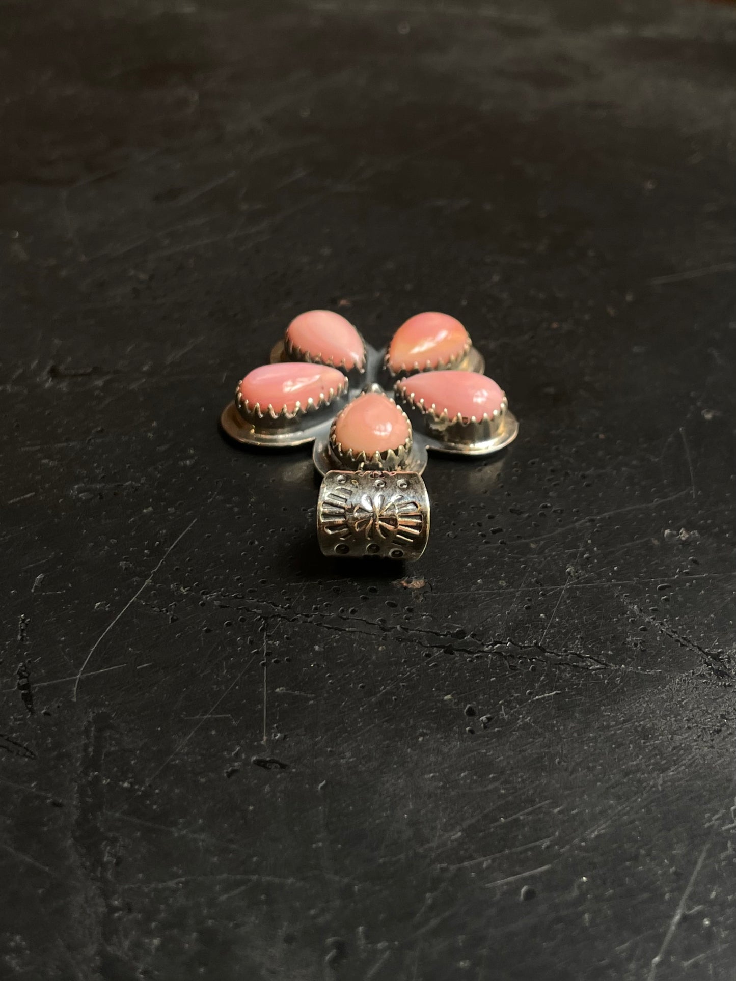 Pink Conch Flower Pendant | 925 Sterling Silver E233