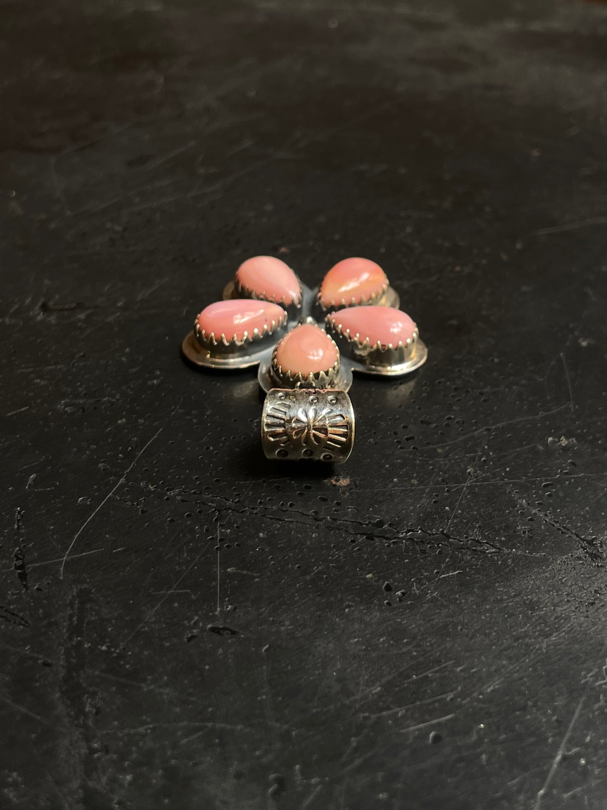 Pink Conch Flower Pendant | 925 Sterling Silver E233
