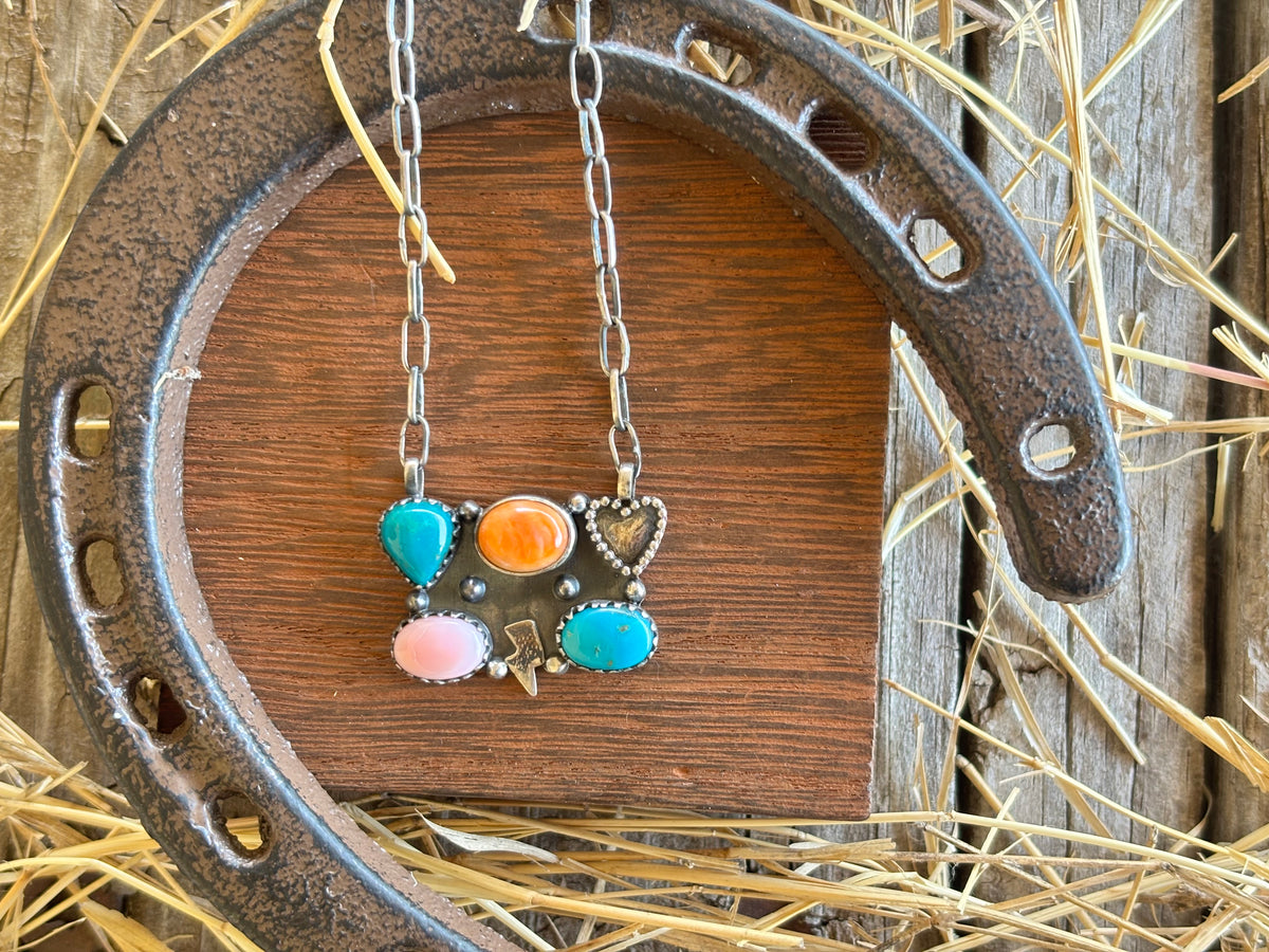Multistone Bar Necklace | 925 Sterling Silver Z20