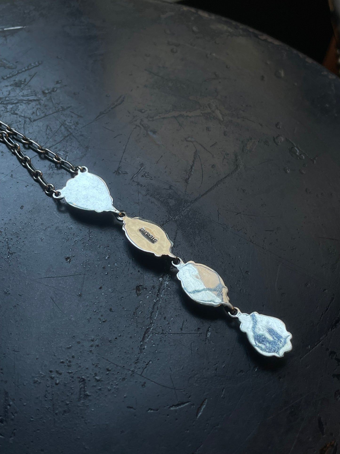 Turquoise Station Necklace | Sterling Silver 925 C647