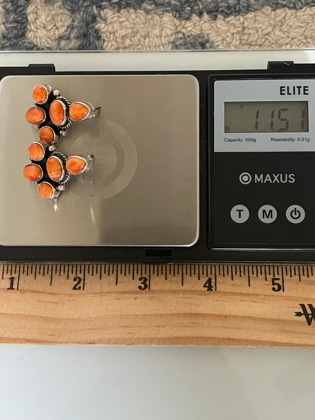 Spiny Oyster Cluster Stud Earrings | 925 Sterling Silver G653
