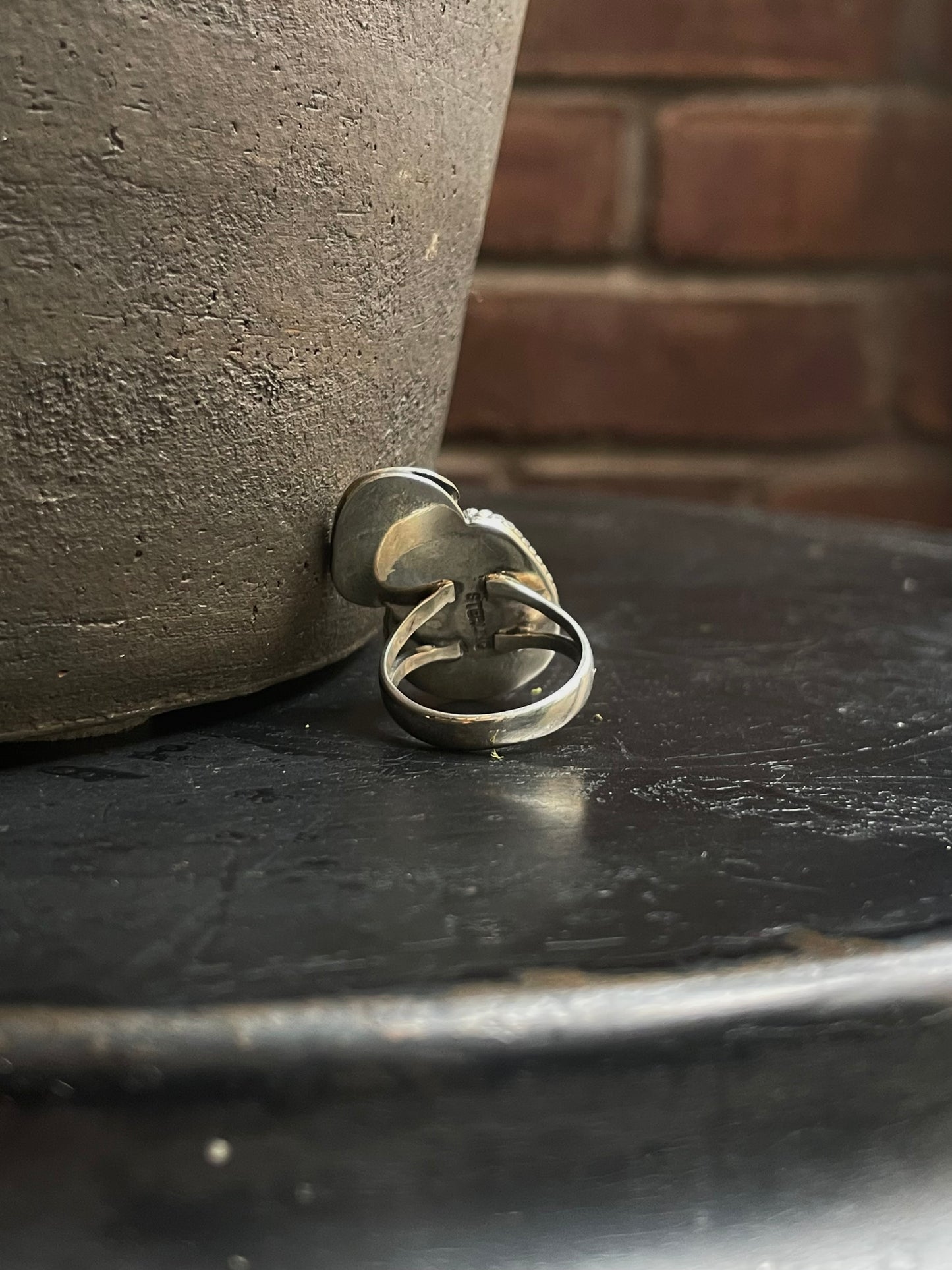 Pink Conch Hat Ring | 925 Sterling Silver | Size 7 E287