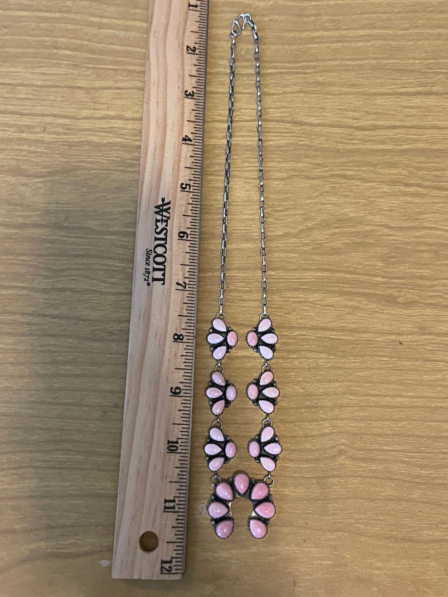 Pink Conch Naja Necklace | Blossom Cluster | 925 Silver E556