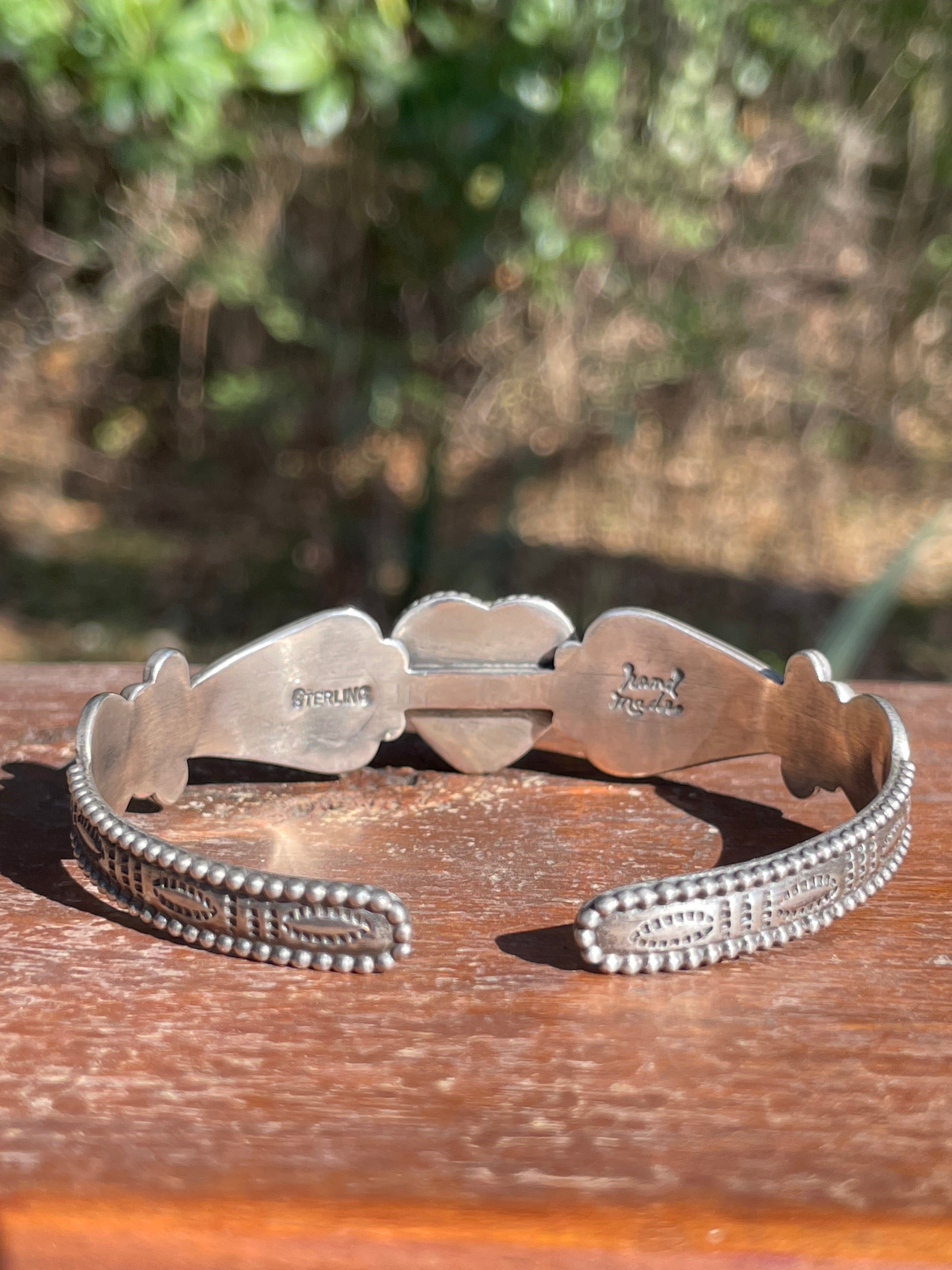 Pink Conch Heart Cuff | 925 Sterling Silver D114