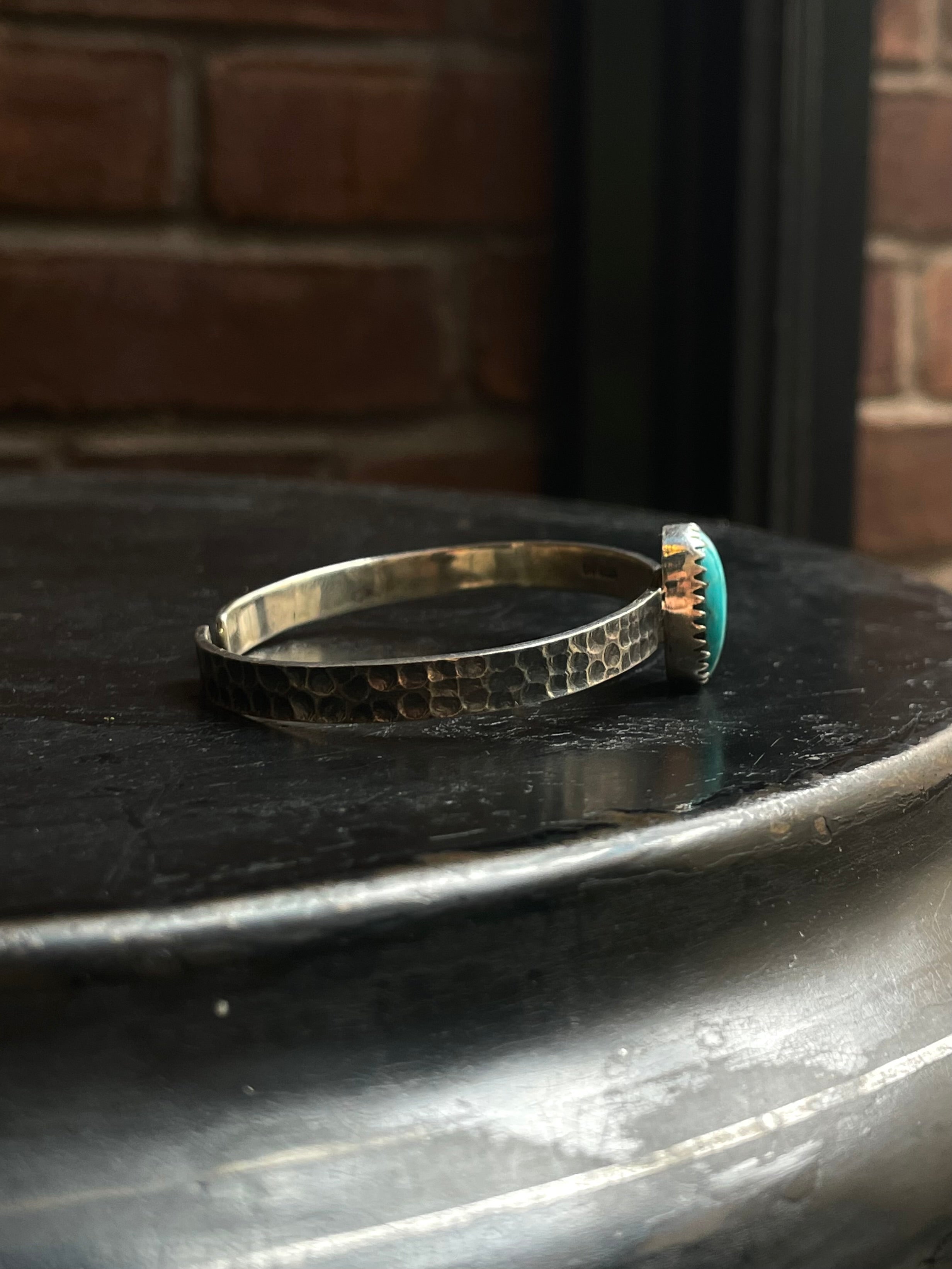Kingman Turquoise Oval Cuff | 925 Sterling Silver E325
