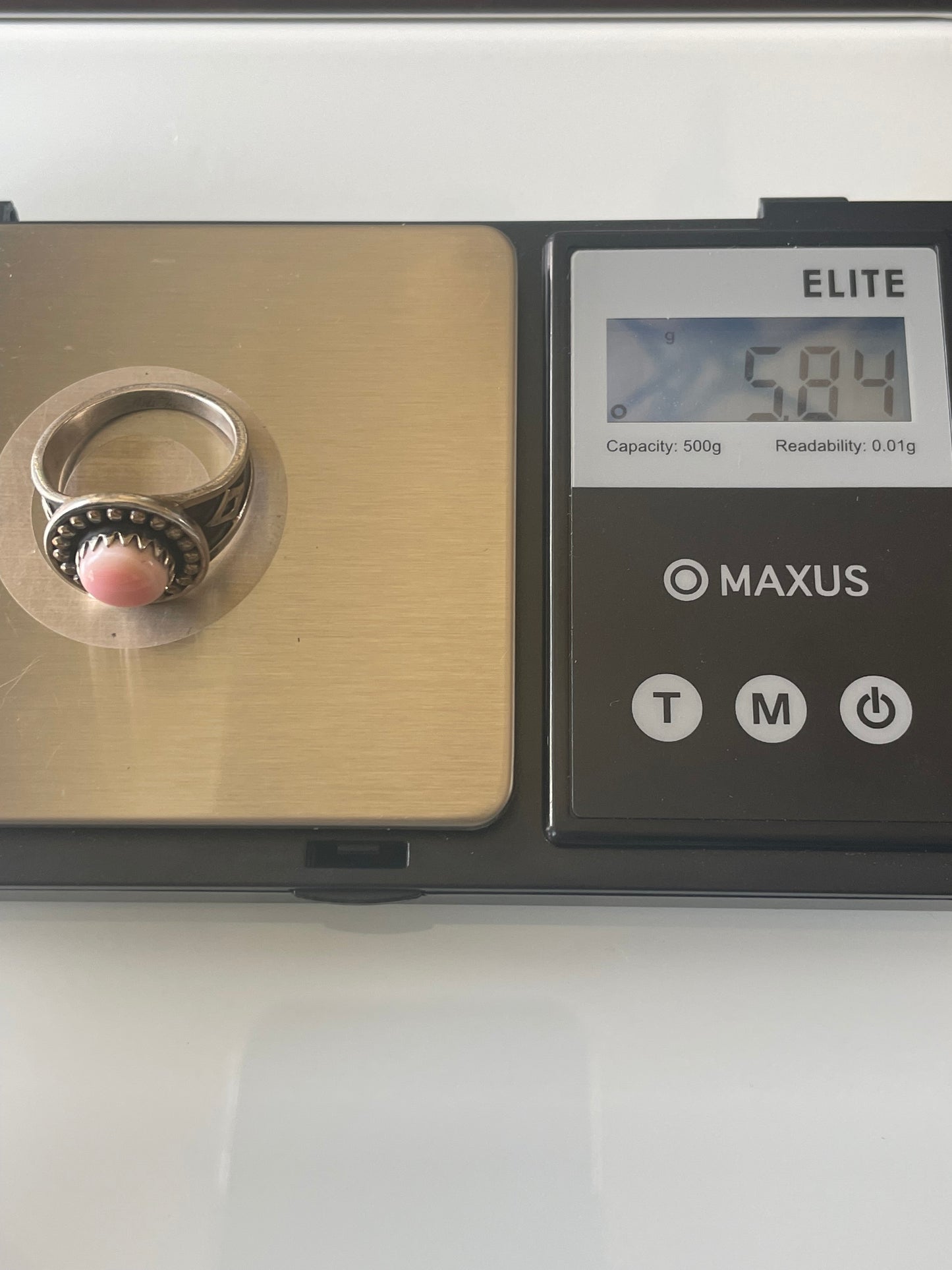 Pink Conch Ring Size 8 | 925 Sterling Silver G136