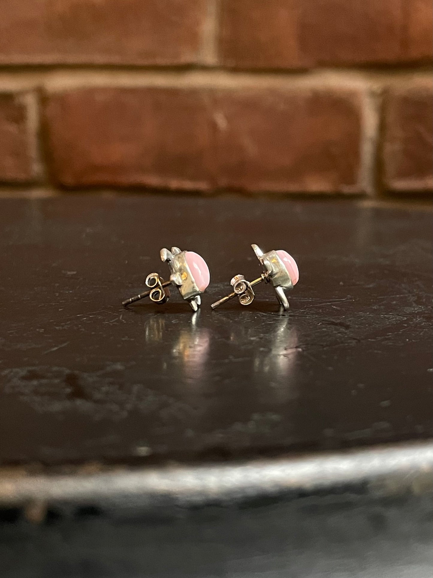 Pink Conch Turtle Stud Earrings | 925 Sterling Silver G184