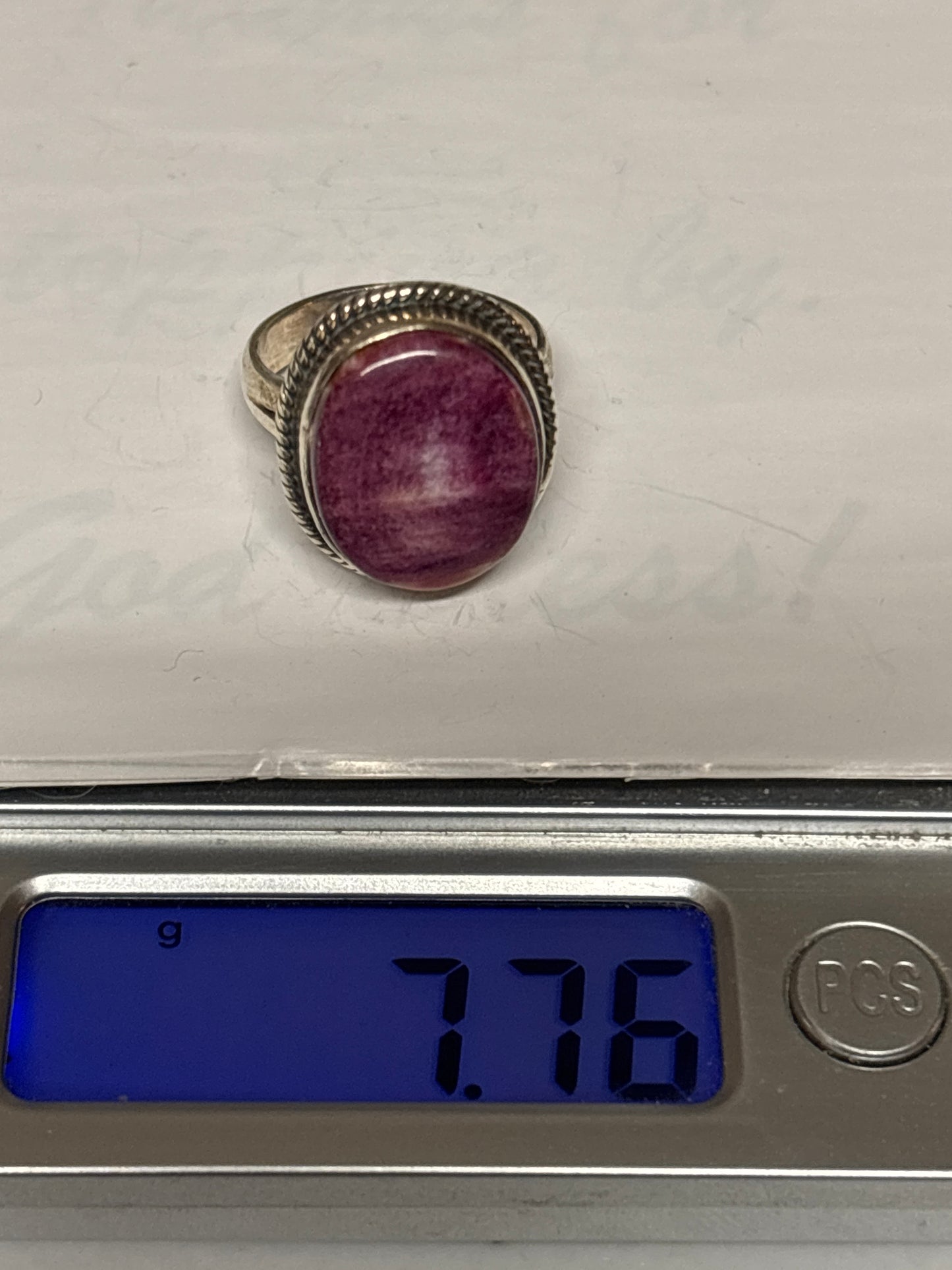 Purple Spiny Oyster Ring Size 7 | 925 Sterling Silver Southwestern Style C889