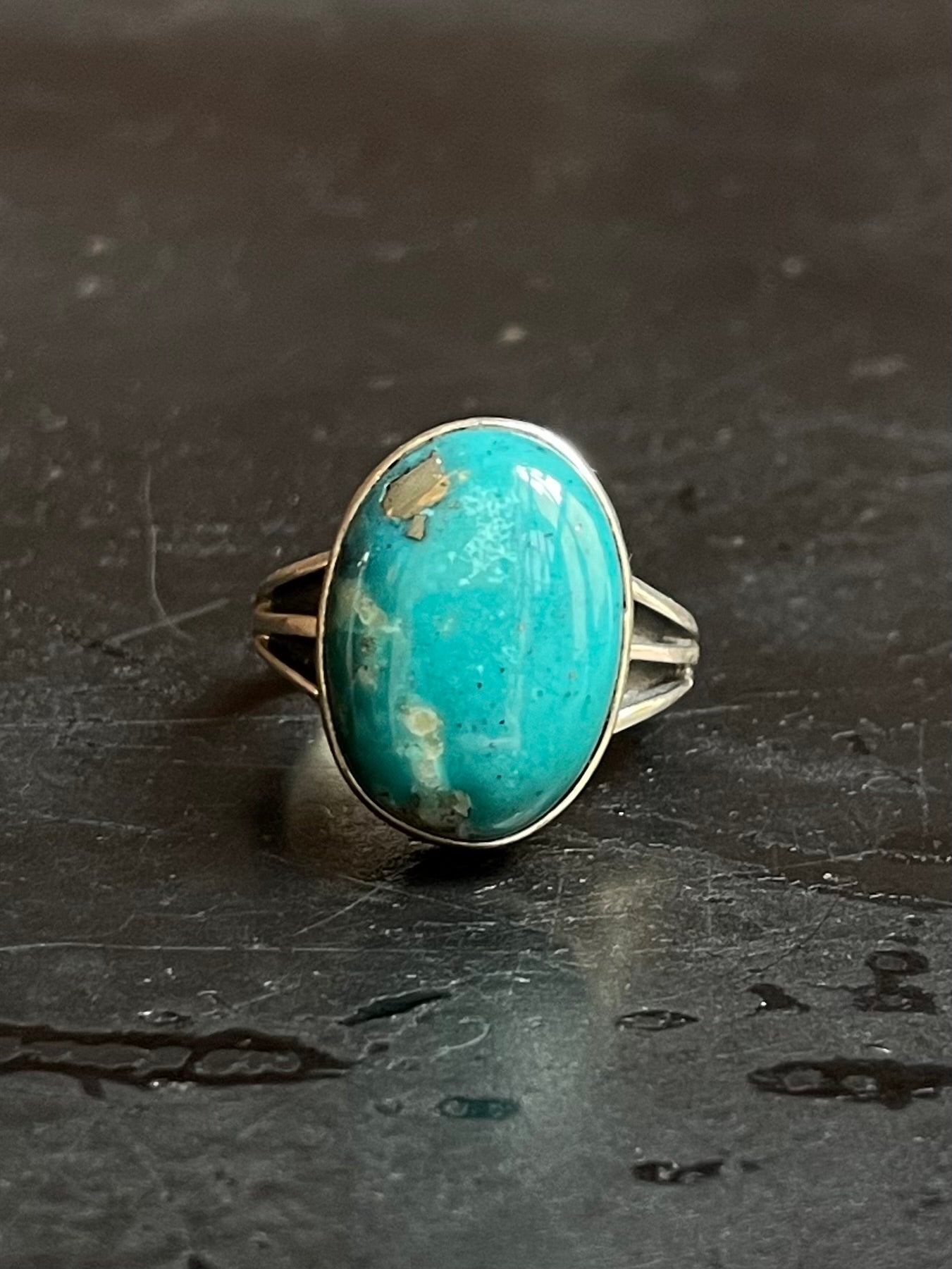 Kingman Turquoise Ring Size 7.75 | 925 Sterling Silver Southwest E185
