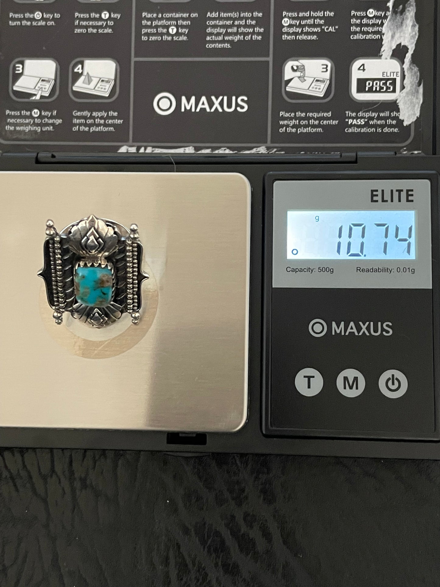 Kingman Turquoise Ring Size 6.75 | 925 Sterling Silver Southwest E179