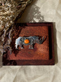 Orange Spiny Oyster Rhino Pendant | 925 Sterling Silver D330