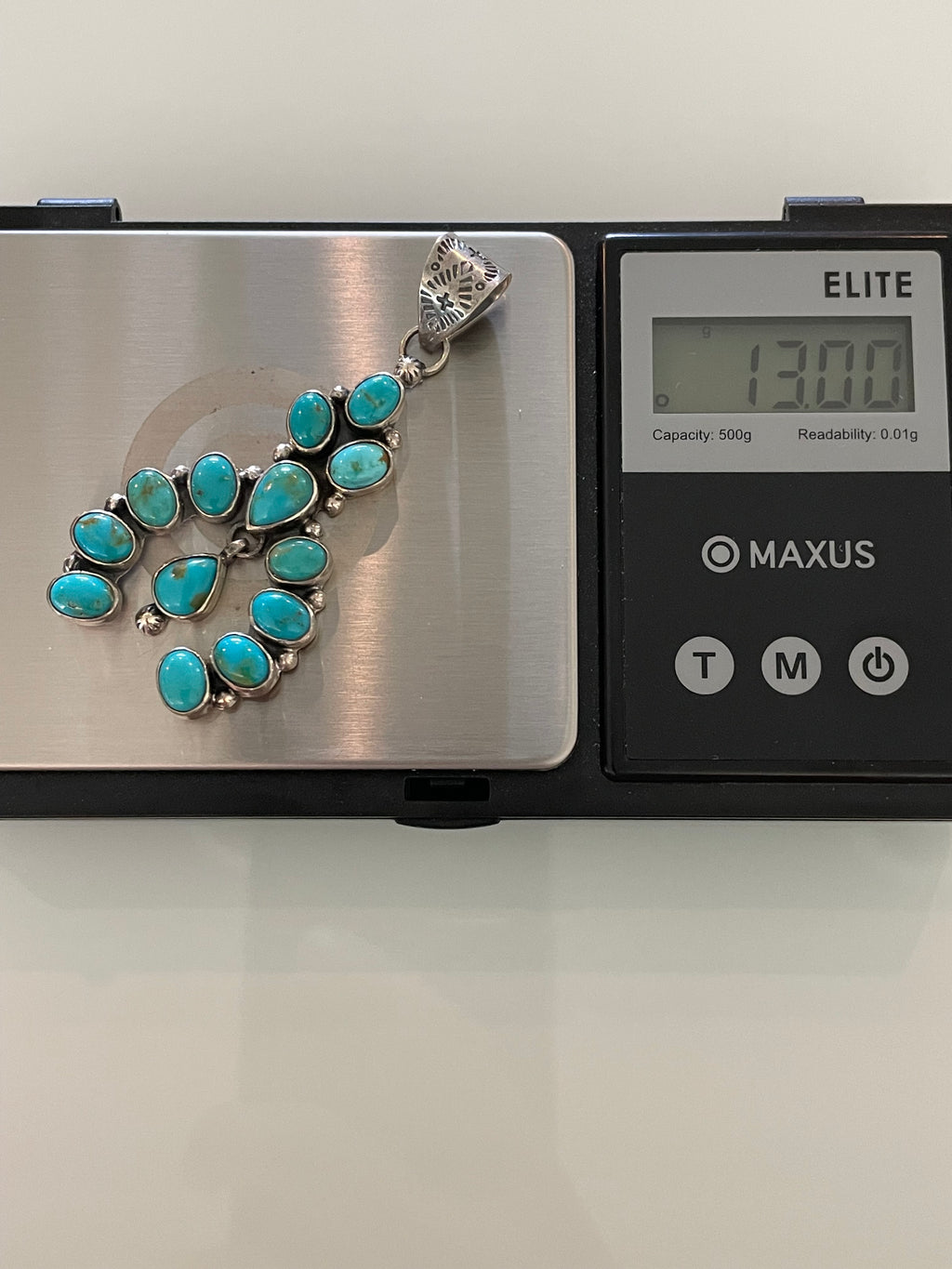 Turquoise Cluster Pendant | 925 Sterling Silver G686