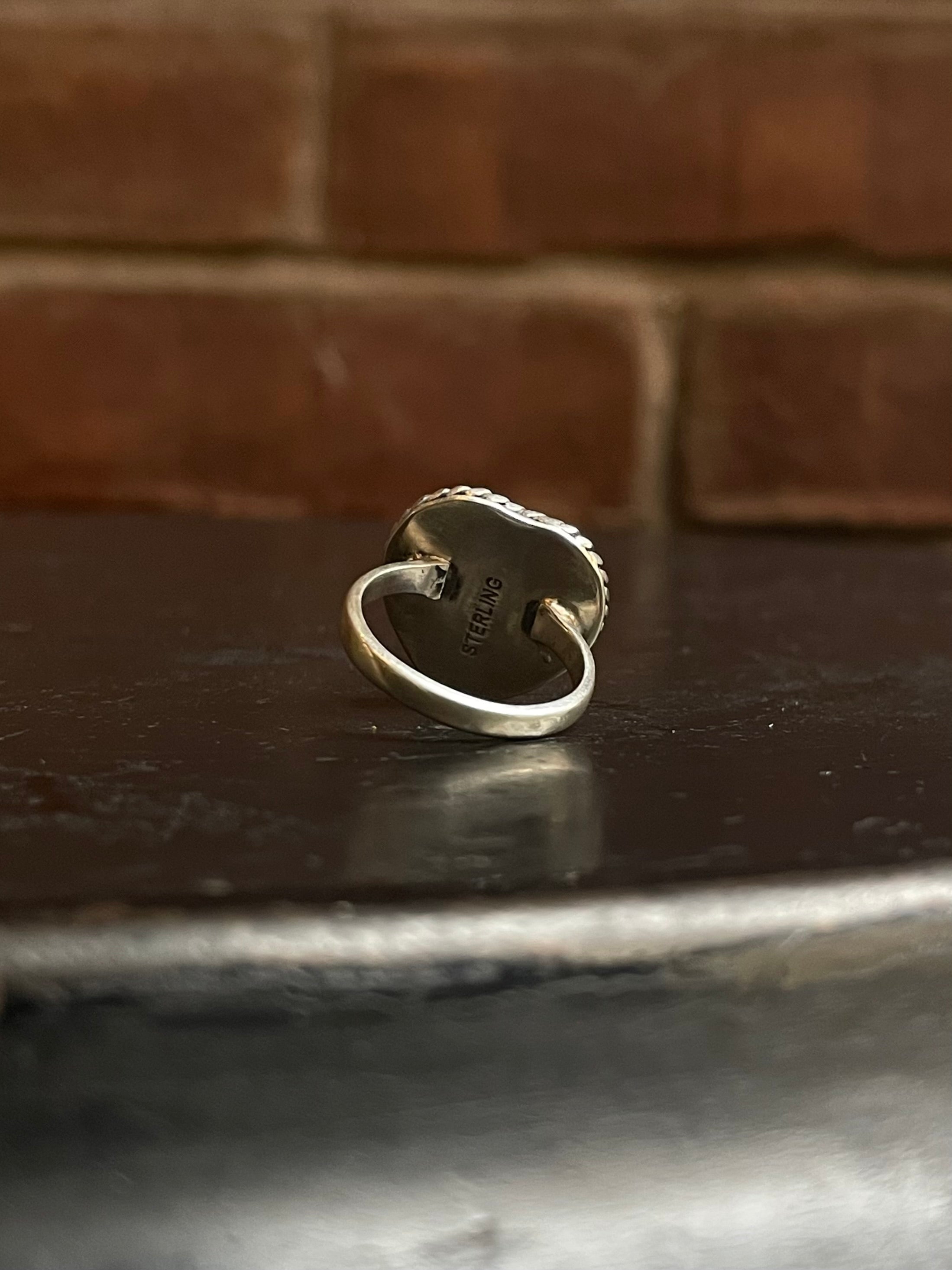 Pink Conch Heart Ring Size 6.75  | 925 Sterling Silver G145