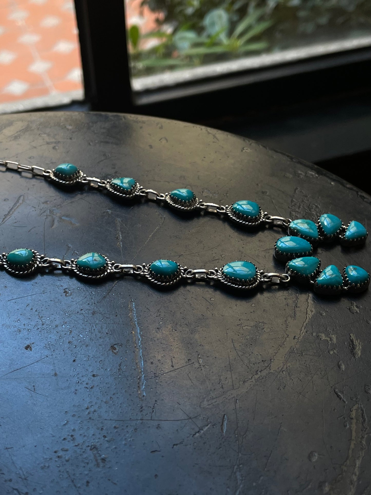 Kingman Turquoise Naja Necklace | 925 Sterling Silver G400