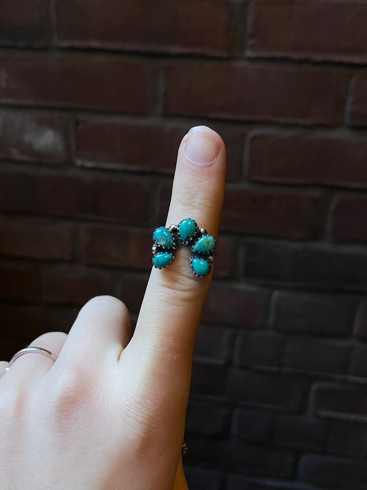 Kingman Turquoise Naja Ring | Sterling Silver | Size 7 | A154