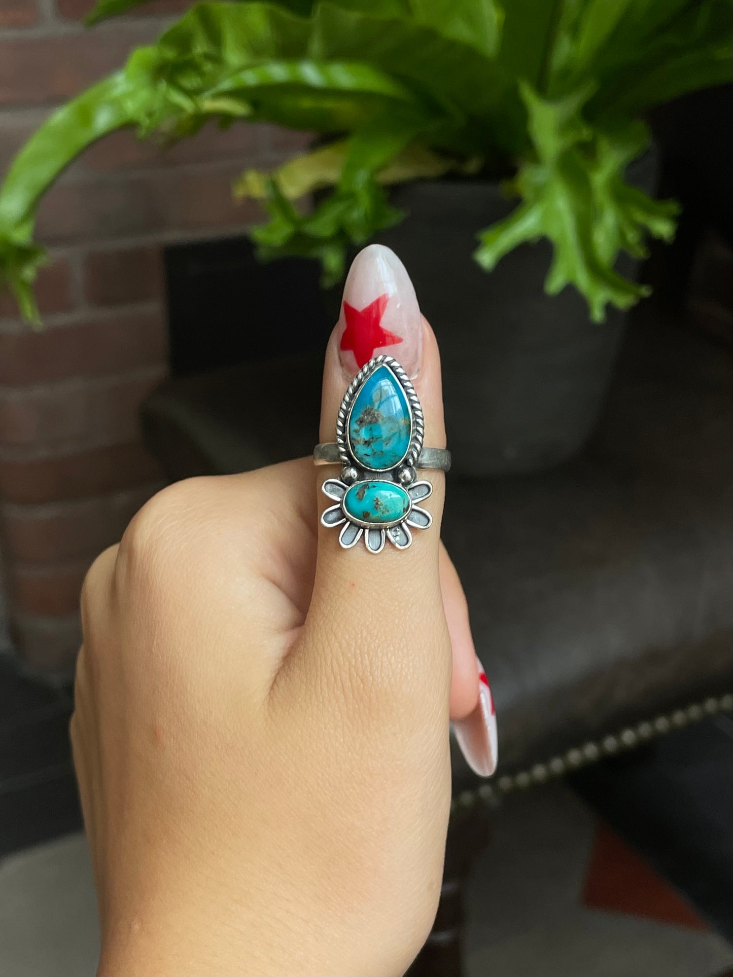Kingman Turquoise Ring Size 9.75 | 925 Sterling Silver G517