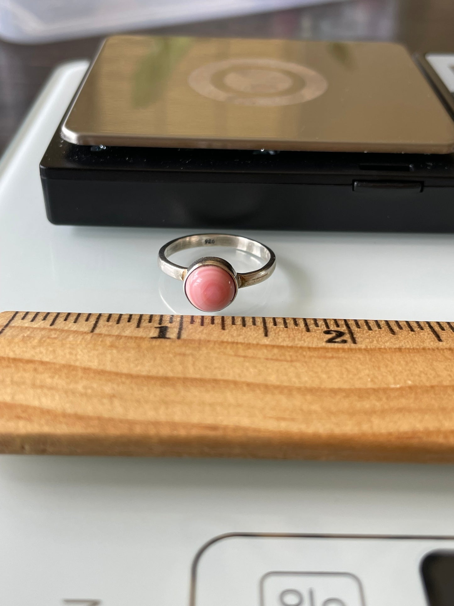 Pink Conch Ring Size 8 | 925 Sterling Silver G144