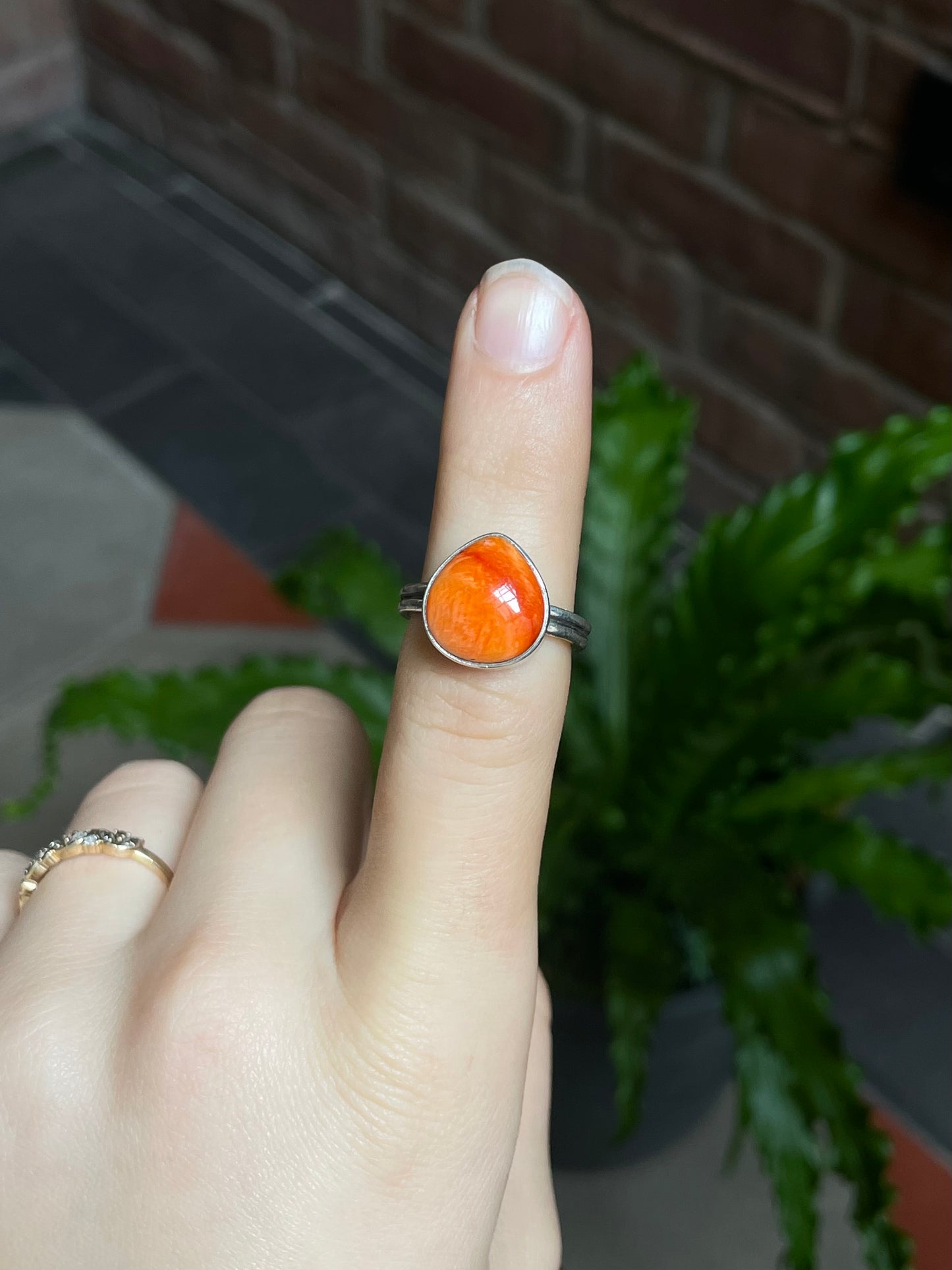 Spiny Oyster Ring | 925 Sterling Silver Size 7 E444