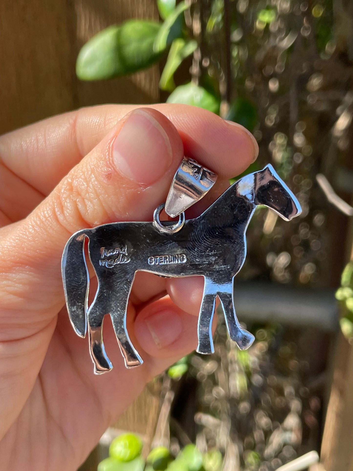 Pink Horse Conch Pendant | 925 Sterling Silver B913