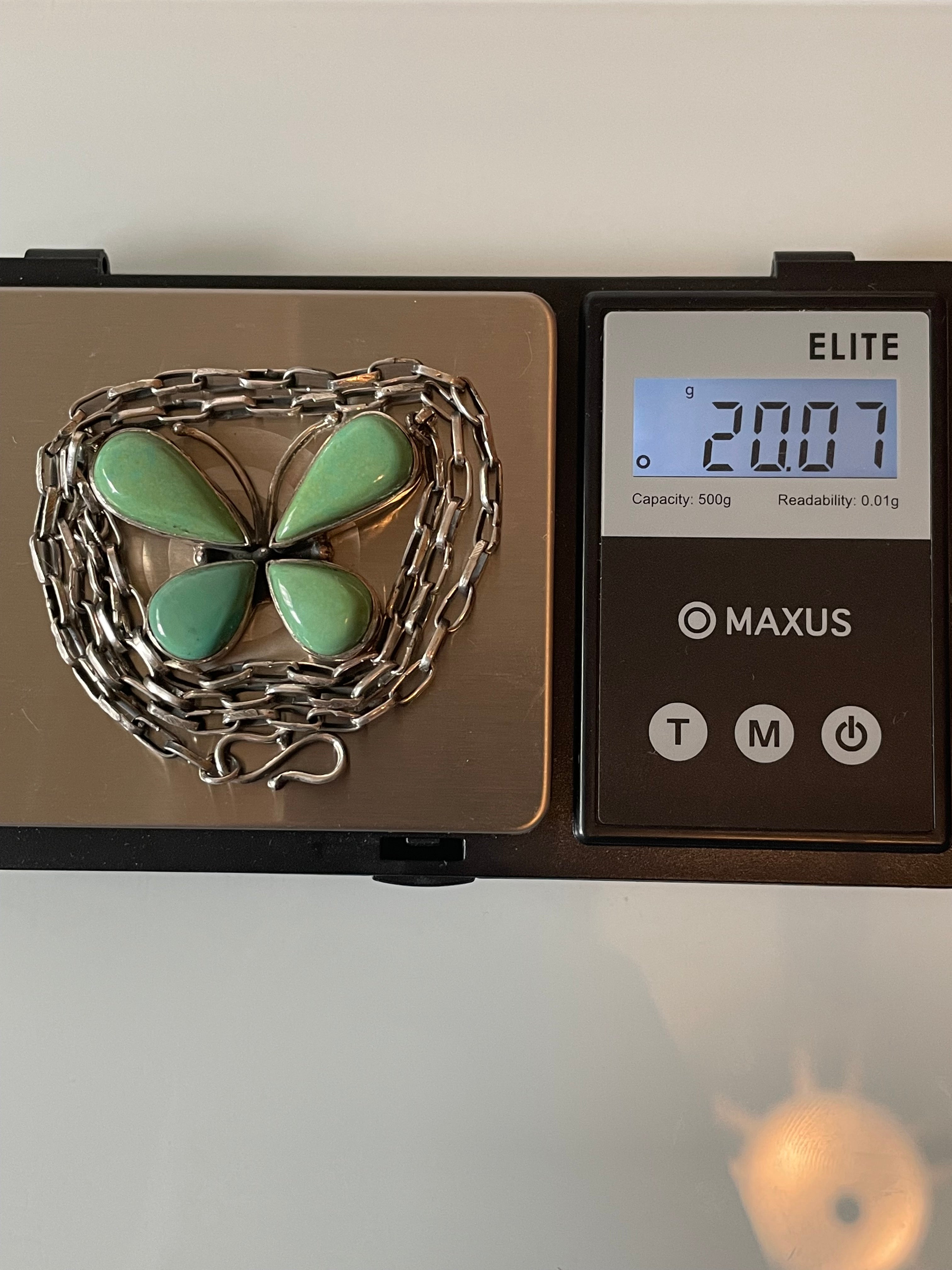 Turquoise Butterfly Necklace | 925 Sterling Silver G601