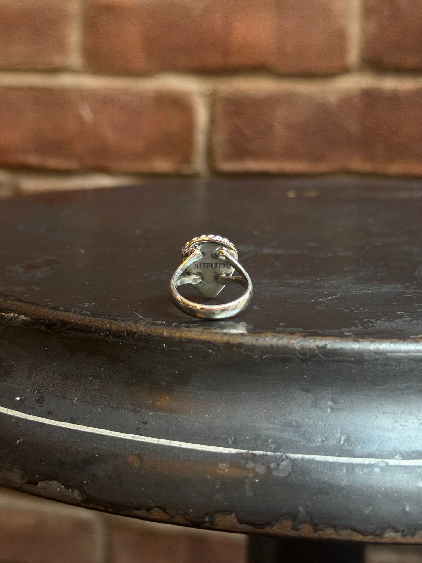 Turquoise Rope Ring | 925 Sterling Silver | Size 6 C211