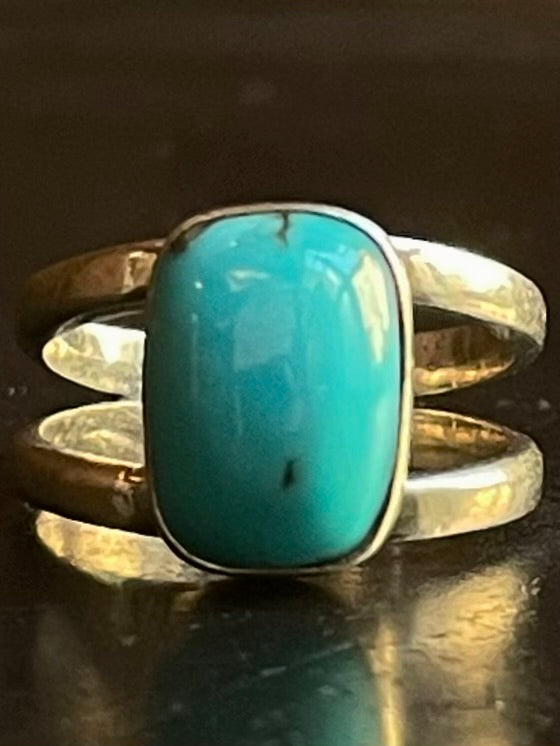 Kingman Turquoise Ring | Sterling Silver | Size 7 G351