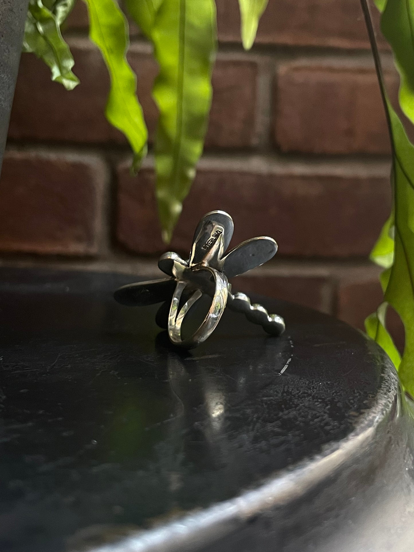 Turquoise Dragonfly Ring | Sterling Silver 925 Size 9 C726